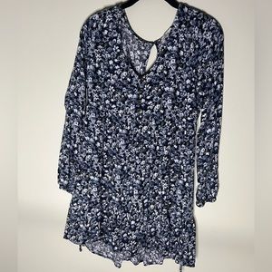 Hollister floral dress, size M, color blue